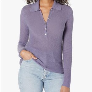 Vince Mohair Blend Collared Sweater